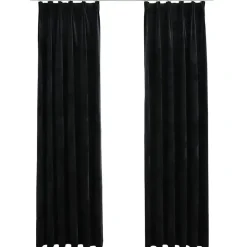 vidaXL - Gordijn - Zwart - Fluweel - 140 x 225 cm - 2 stuks Online