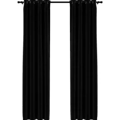 vidaXL - Gordijn - Zwart - Stof - 140 x 245 cm - 2 stuks Hot