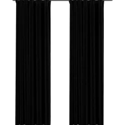 vidaXL - Gordijn - Zwart - Stof - 140 x 245 cm - 2 stuks Best