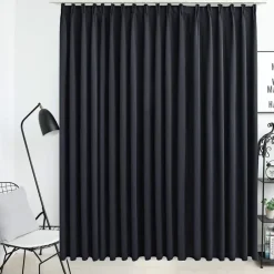 vidaXL - Gordijn - Zwart - Stof Outlet