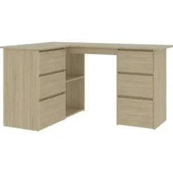 vidaXL - Hoekbureau - Bruin - Bewerkt hout Hot