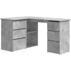 vidaXL - Hoekbureau - Grijs - Bewerkt hout Hot