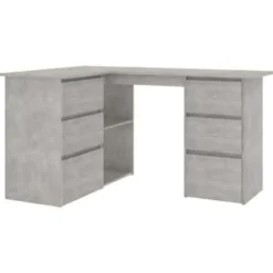 vidaXL - Hoekbureau - Grijs - Bewerkt hout Hot