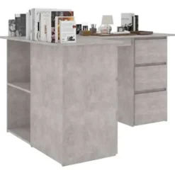 vidaXL - Hoekbureau - Grijs - Bewerkt hout Hot