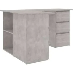 vidaXL - Hoekbureau - Grijs - Bewerkt hout Hot