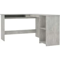 vidaXL - Hoekbureau - Grijs - Bewerkt hout New