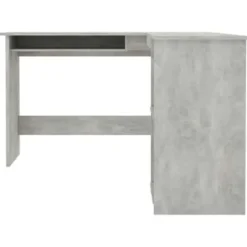 vidaXL - Hoekbureau - Grijs - Bewerkt hout New