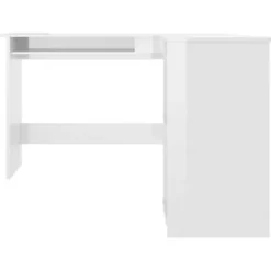 vidaXL - Hoekbureau - Wit - Bewerkt hout Clearance