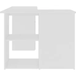 vidaXL - Hoekbureau - Wit - Bewerkt hout New