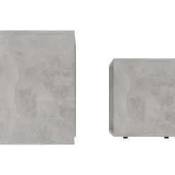 vidaXL - In Elkaar Passend Tafeltje - Grijs - Bewerkt hout Online