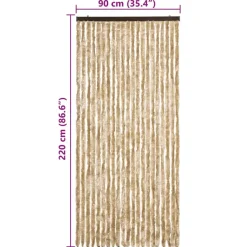 vidaXL - Insectengordijn - Beige - Polypropyleen - 90 x 220 cm Best