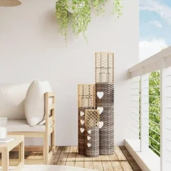 vidaXL - Kaarsenhouder - Grijs - Wicker Online