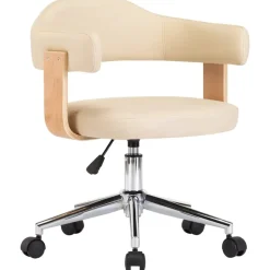 vidaXL - Kantoorstoel - Crème - Kunstleer Hot
