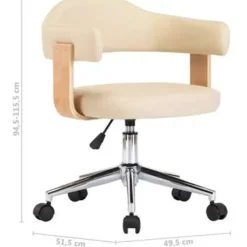 vidaXL - Kantoorstoel - Crème - Kunstleer Hot