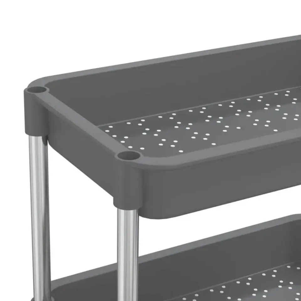 vidaXL - Keukentrolley - Grijs - IJzer Best