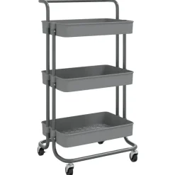 vidaXL - Keukentrolley - Grijs - IJzer Best