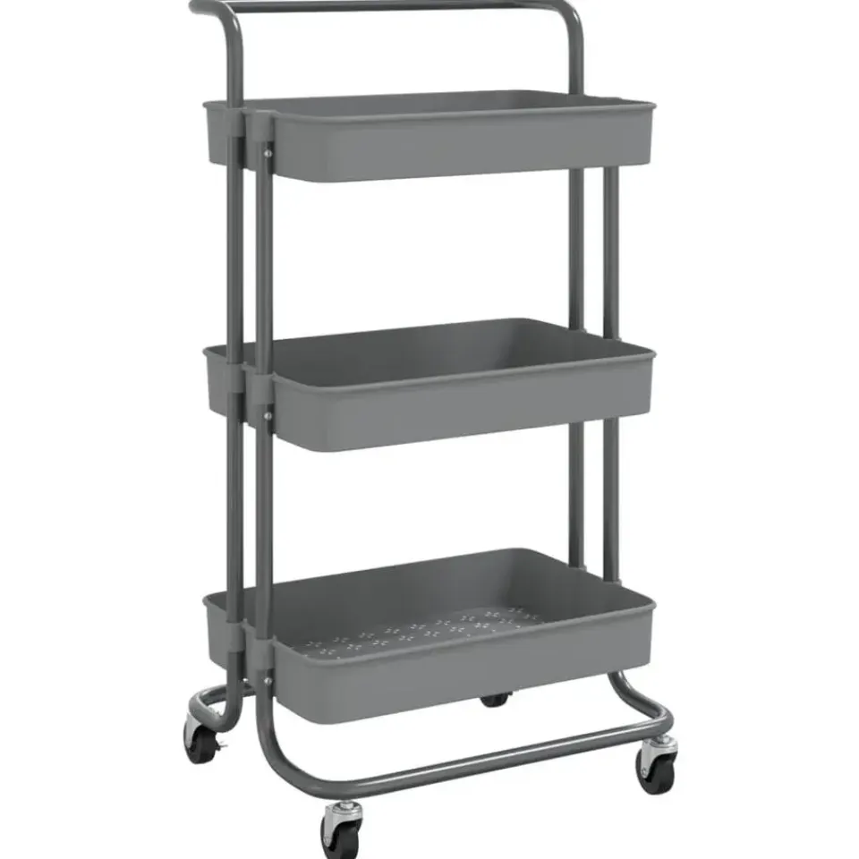 vidaXL - Keukentrolley - Grijs - IJzer Best