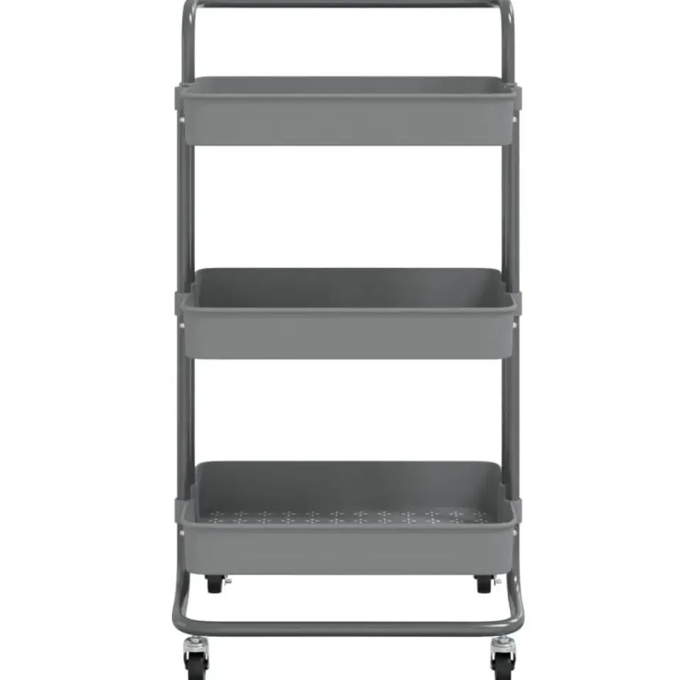 vidaXL - Keukentrolley - Grijs - IJzer Best