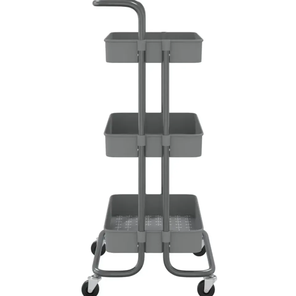 vidaXL - Keukentrolley - Grijs - IJzer Best