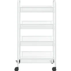 vidaXL - Keukentrolley - Wit - IJzer - 46 x 26 x 85 cm Hot