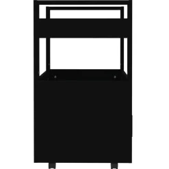 vidaXL - Keukentrolley - Zwart - Bewerkt hout Hot