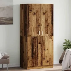 vidaXL - Kledingkast - Bruin - Bewerkt hout Best