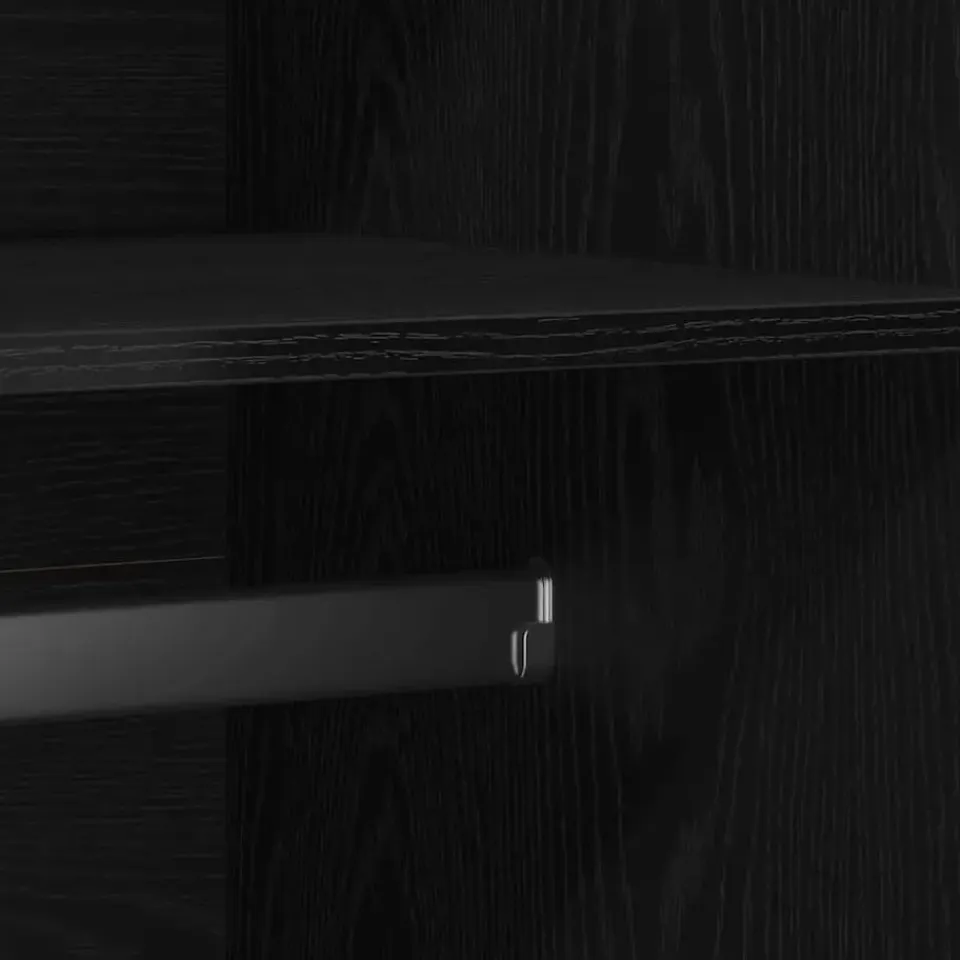 vidaXL - Kledingkast - Zwart - Bewerkt hout Outlet