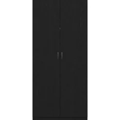 vidaXL - Kledingkast - Zwart - Bewerkt hout Outlet