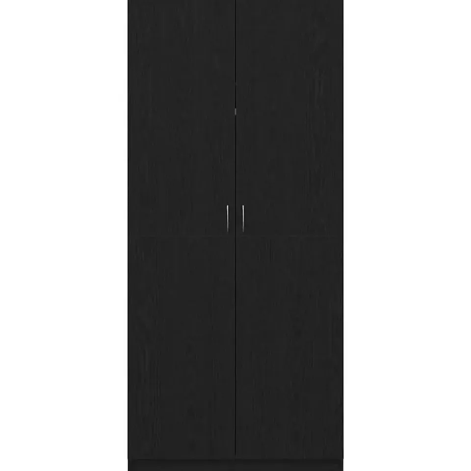 vidaXL - Kledingkast - Zwart - Bewerkt hout Outlet