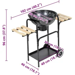 vidaXL - Kolenbarbecue - Zwart - Metaal Clearance