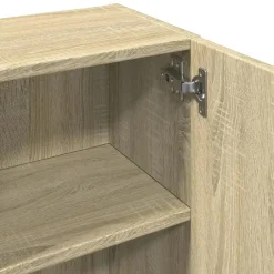 vidaXL - Kolomkast met 2 deuren 2 vakken - Sonoma eiken - Hout - 32x25.5x190 cm Sale