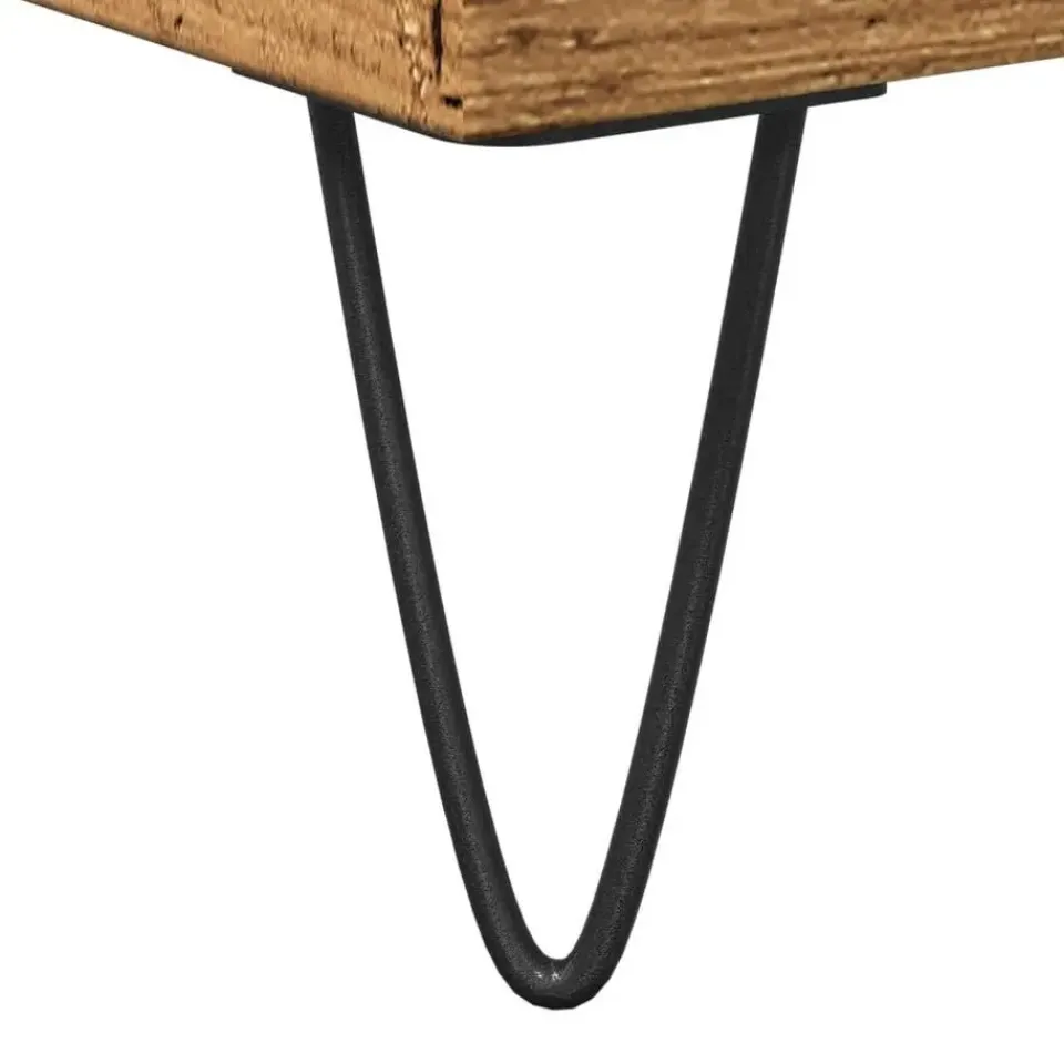 vidaXL - Kolomkast met 2 deuren 2 vakken oud hout - Ijzer en hout - 30x30x190 cm Online