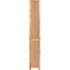 vidaXL - Kolomkast met 1 lade 3 vakken - Massief walnotenhout - 42x29x182 cm Sale