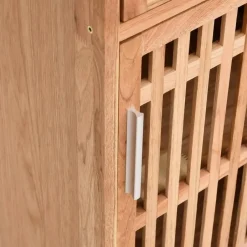 vidaXL - Kolomkast met 1 lade 3 vakken - Massief walnotenhout - 42x29x182 cm Sale