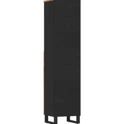 vidaXL - Kolomkast met 1 lade 1 deur 2 vakken - Lichtbruin - Hout - 38x33x160 cm