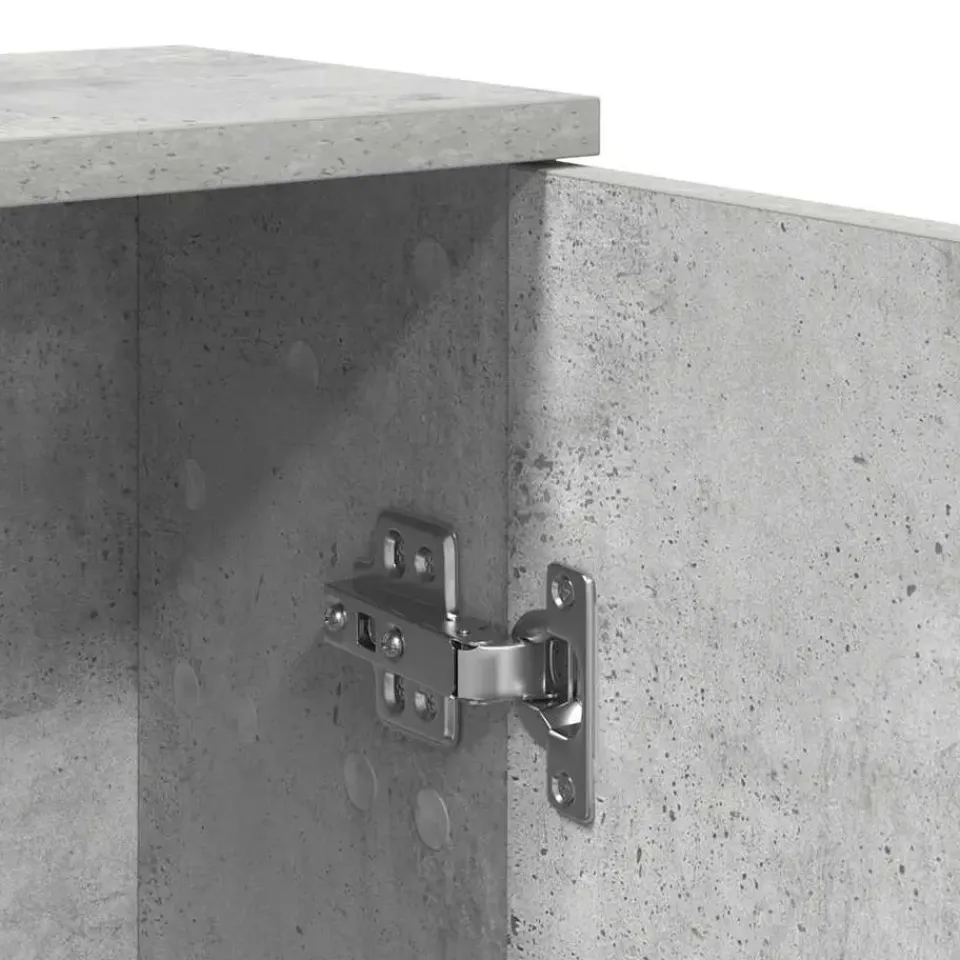 vidaXL - Kolomkast met rolhouder - Betongrijs - Bewerkt hout - 39x22x90 cm New