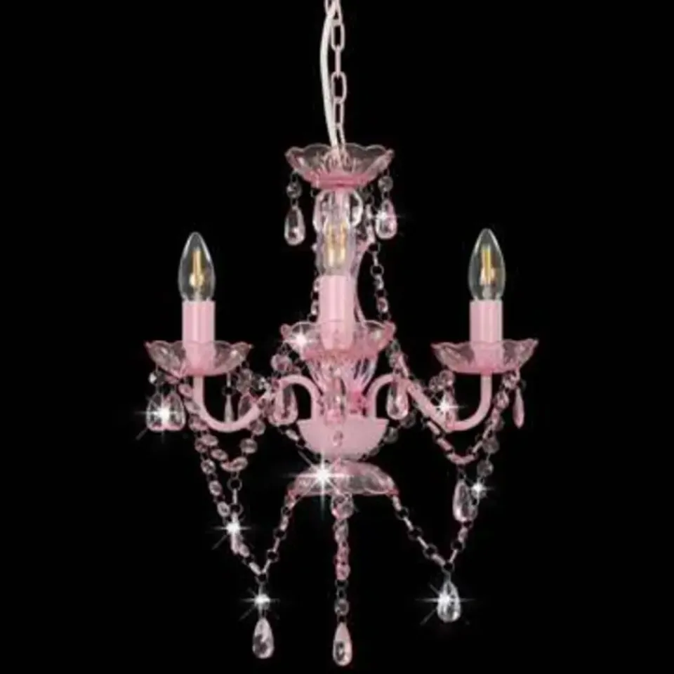 vidaXL - Kroonluchter - Roze - Metaal Hot