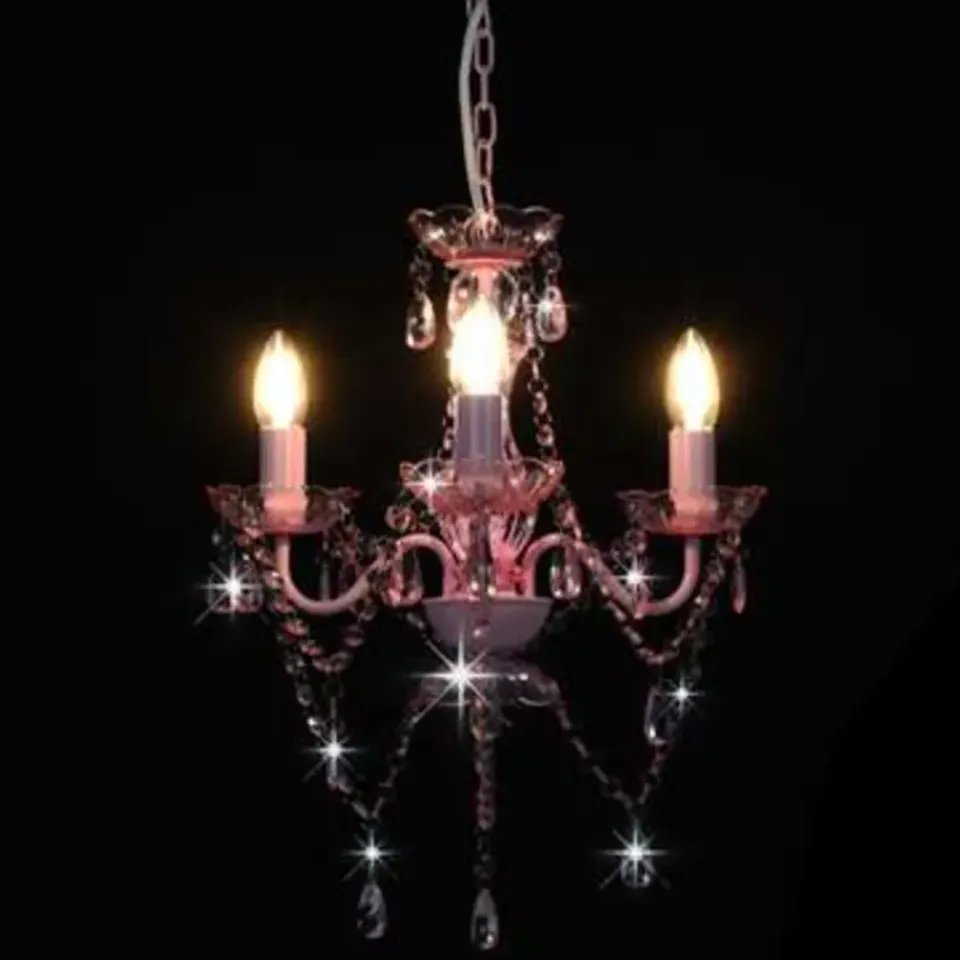 vidaXL - Kroonluchter - Roze - Metaal Hot