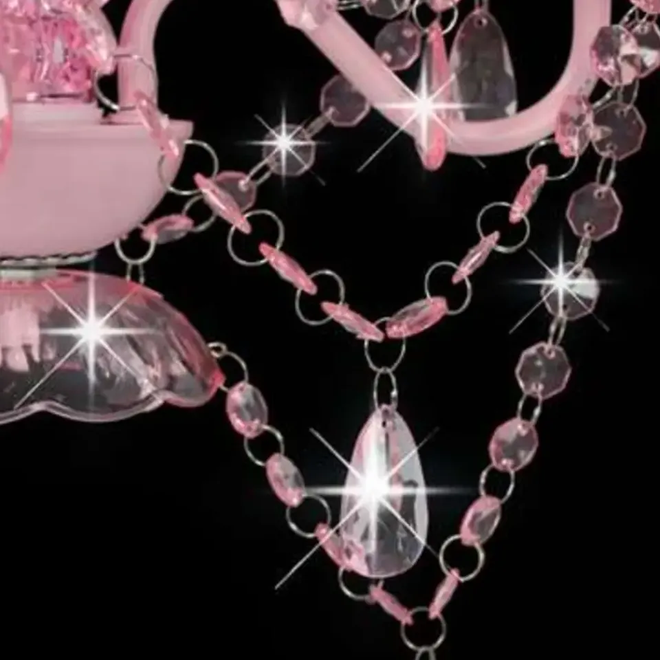 vidaXL - Kroonluchter - Roze - Metaal Hot