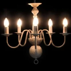 vidaXL - Kroonluchter - Wit - Metaal Clearance