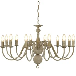 vidaXL - Kroonluchter - Wit - Metaal Clearance