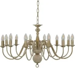 vidaXL - Kroonluchter - Wit - Metaal Clearance