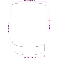 vidaXL - Kruk - Zwart - Stof Outlet