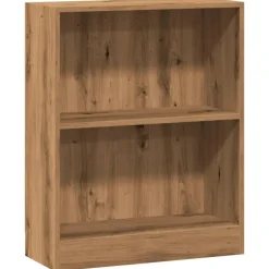 vidaXL - 2-laags kleine Boekenkast - Artisanaal eiken - Hout - 60x24x76 cm Best