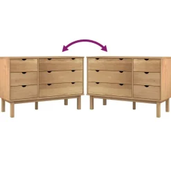 vidaXL - Ladekast - Bruin - Grenenhout