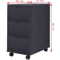 vidaXL - Ladekast - Zwart - Bewerkt hout Outlet