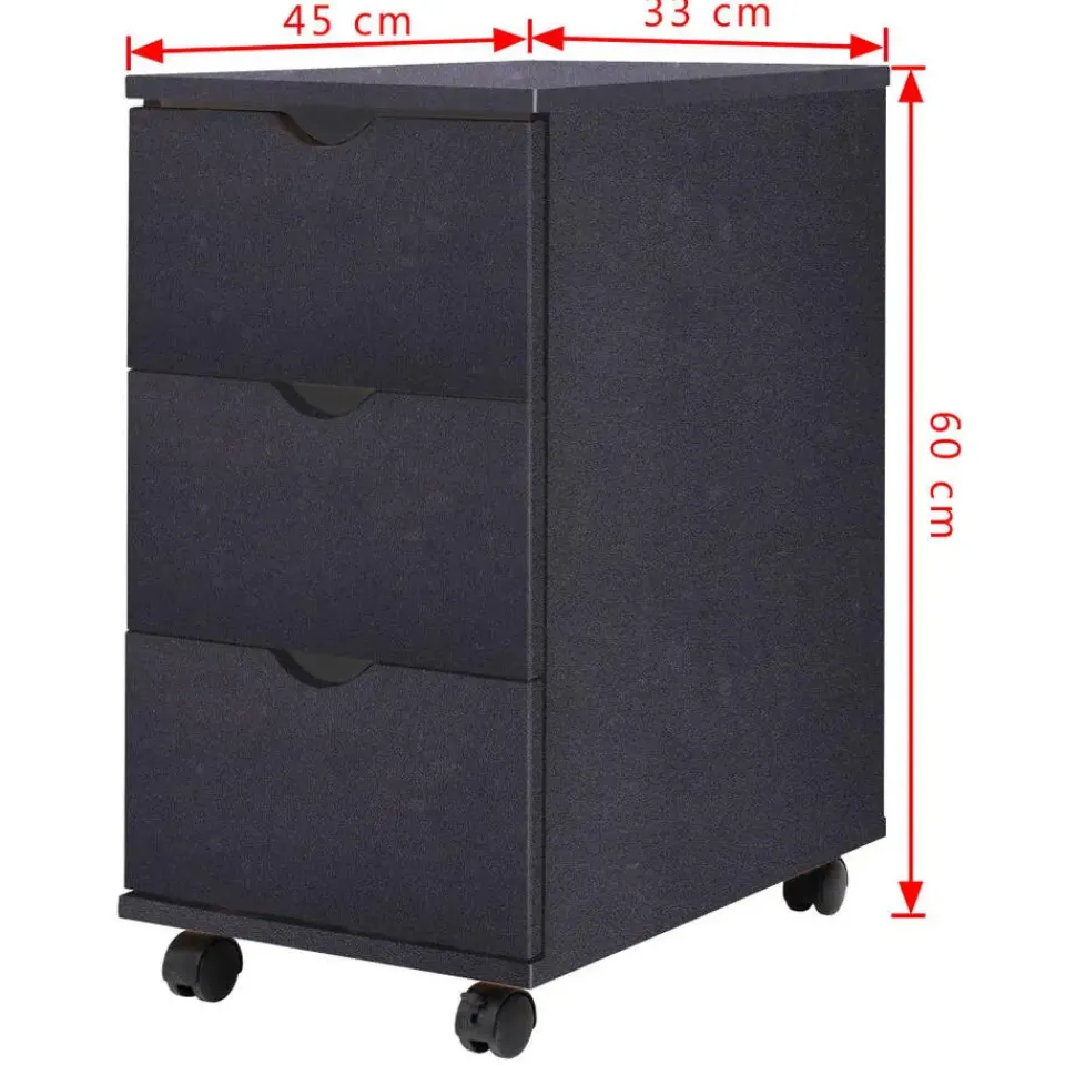 vidaXL - Ladekast - Zwart - Bewerkt hout Outlet