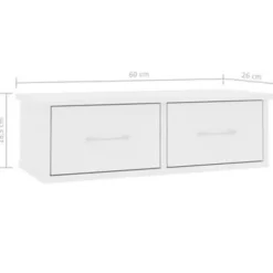 vidaXL - Ladeschap - Wit - Bewerkt hout Best