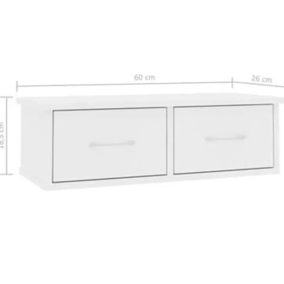vidaXL - Ladeschap - Wit - Bewerkt hout Best