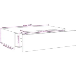 vidaXL - Ladeschap - Zwart - MDF Best